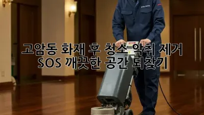 🚨 고암동 화재 후 청소, 악취 제거 SOS! 깨끗한 공간 되찾기 ✨