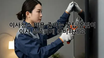 이사청소 비용 줄이는 꿀팁! 봄맞이 이사, 똑똑하게 준비하세요
