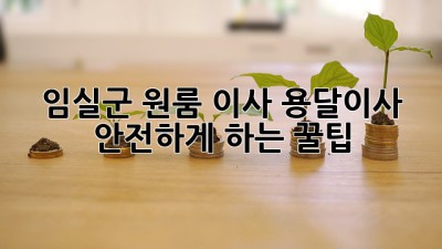 임실군 원룸 이사, 용달이사 안전하게 하는 꿀팁!